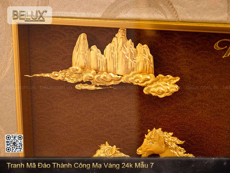 Tranh Mã Đáo Thành Công Mạ Vàng 24k Mẫu 7